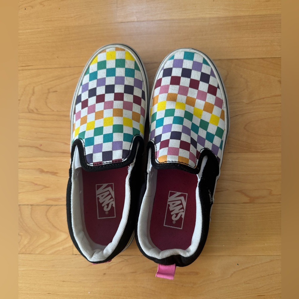 Vans Kids' Multicolor Checkered Slip-On Shoes